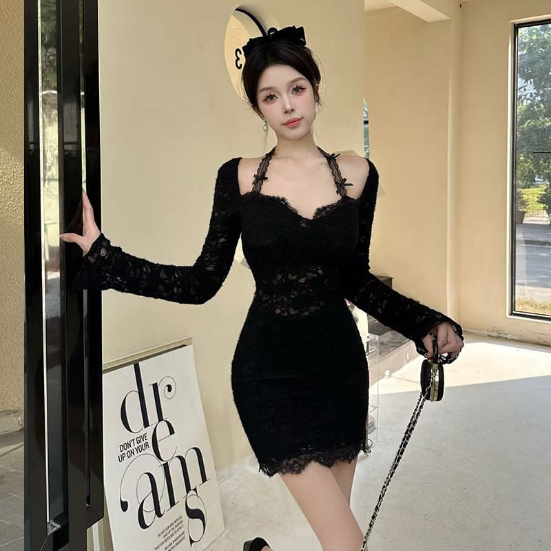 【dress】カットワークレースワンピース　M28311