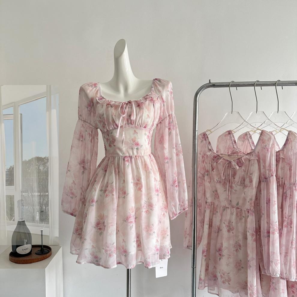 【dress】花柄ワンピース　M29626