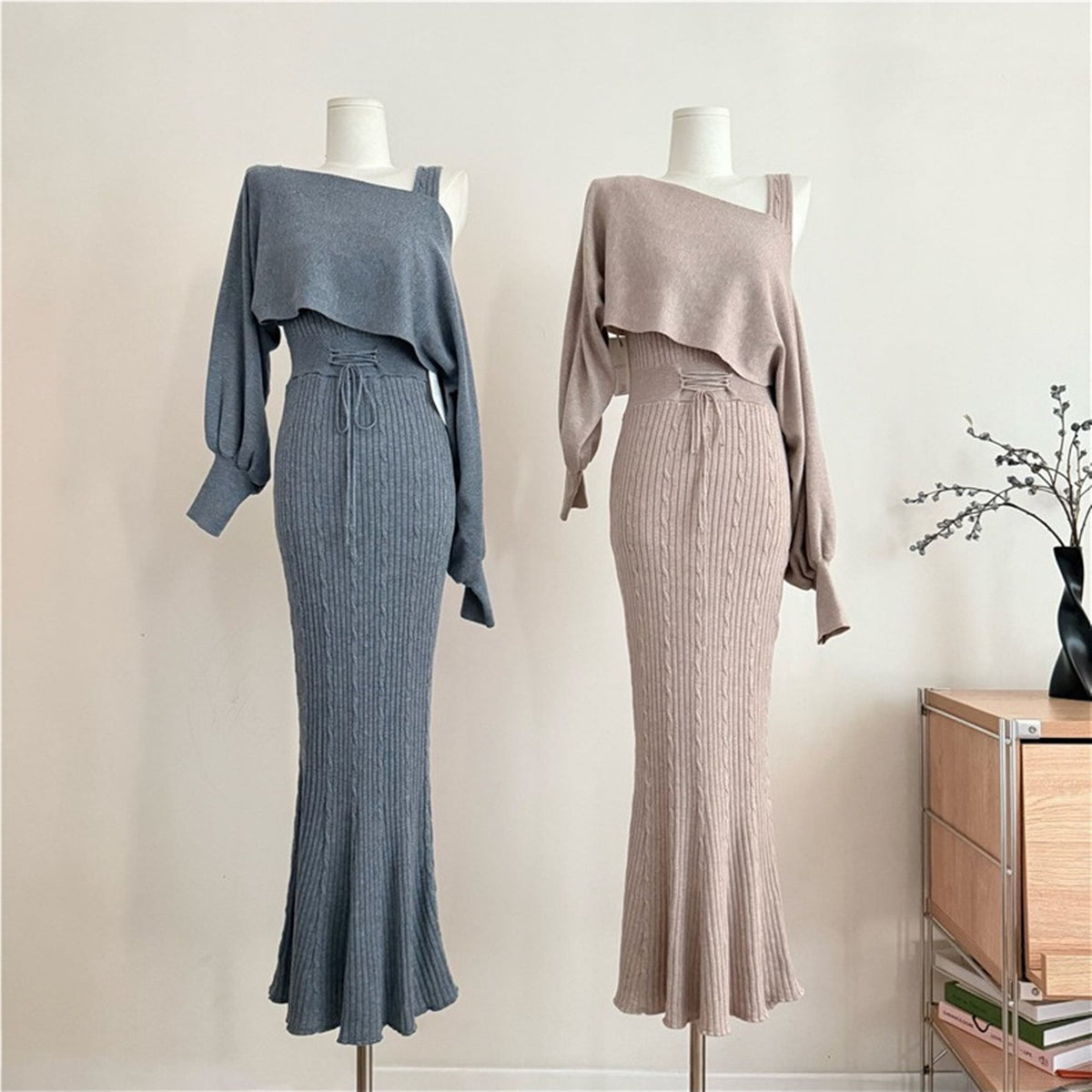 【set】4WAYケーブルワンピースセット　N3469