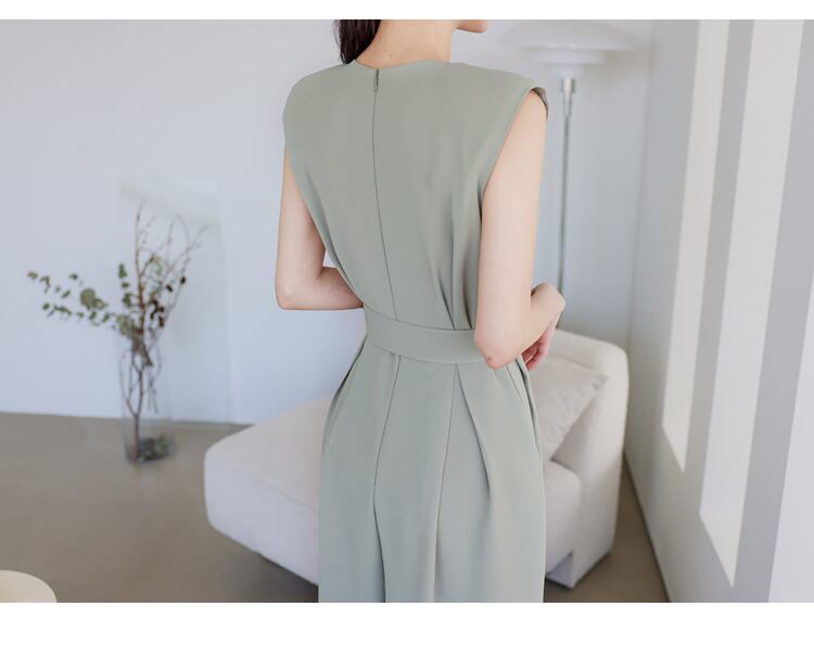 【set】韓国風気質満点着痩せファッションスリット オールインワン G0396