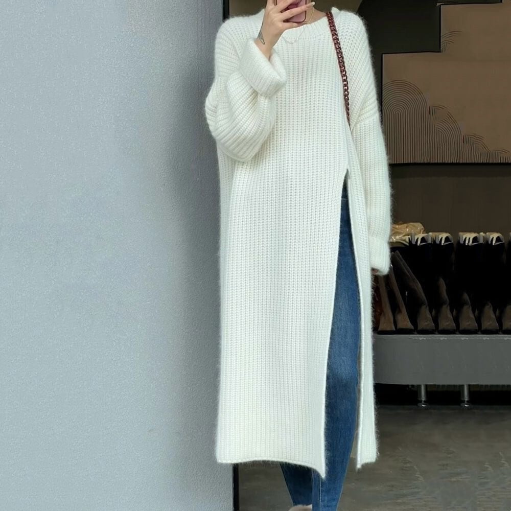 【dress】スリットニットワンピース 　N2753