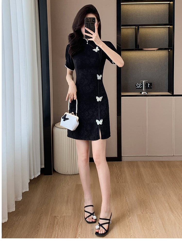 【dress】体型カバーリボンワンピース G21101