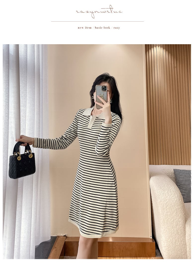 【dress】ボーダー柄ワンピース　M25481
