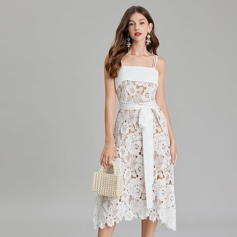 【dress】カットワークキャミワンピース　M25064