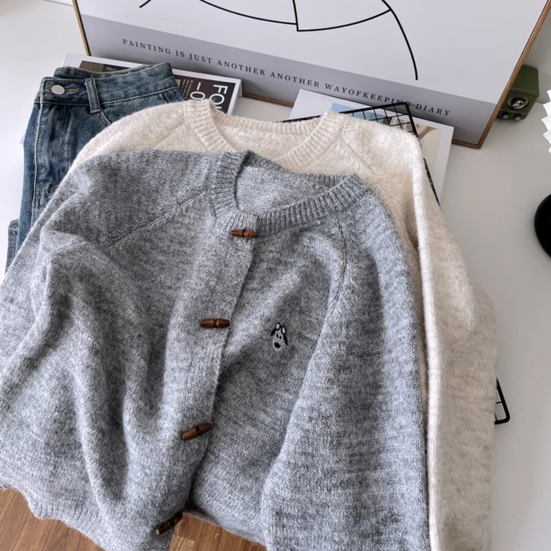 【outer】4色展開ニットカーディガン Q7492