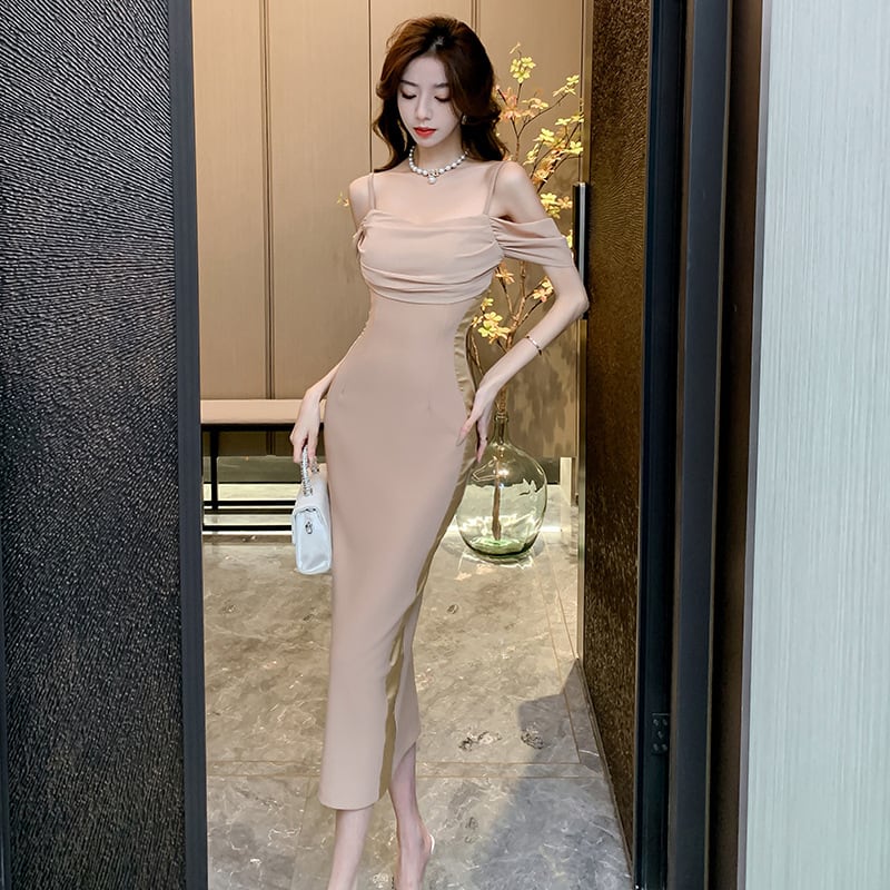 【dress】ギャザータイトキャミワンピース G21585