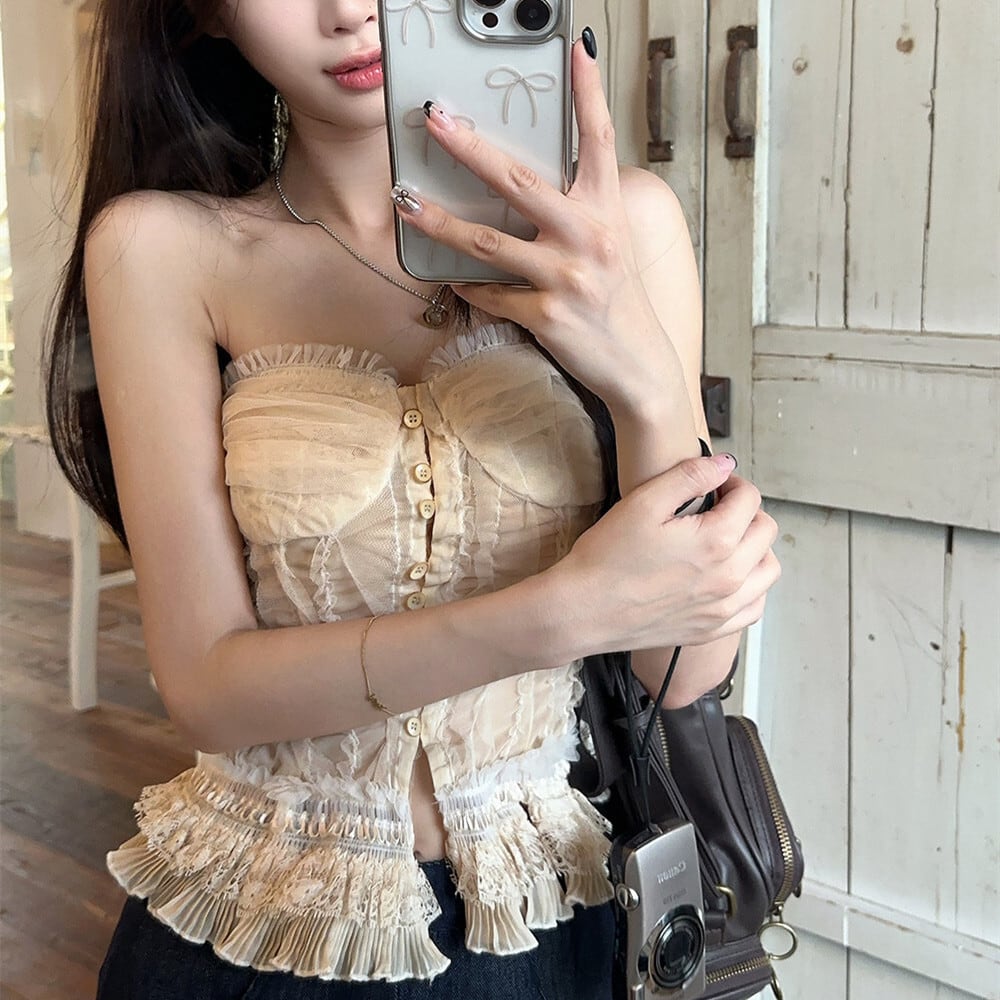 【tops】レースベアトップ　M24808