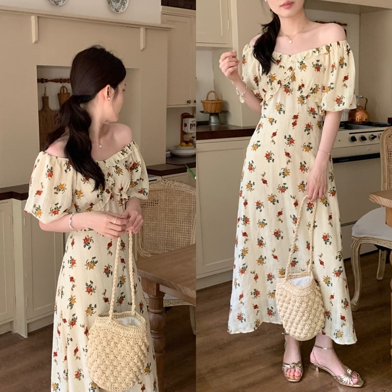 【dress】花柄ワンピース　M24465