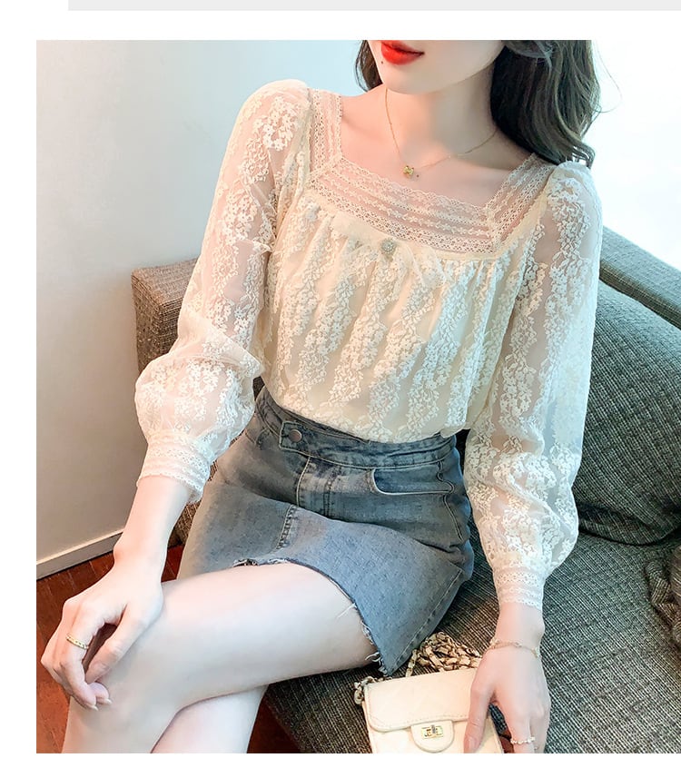 【tops】レースシャツトップス　M28614