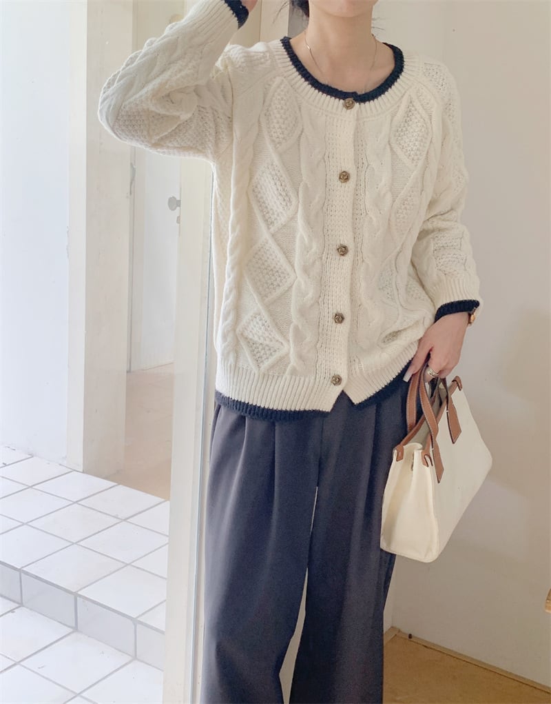 【outer】ニットカーデ　M26189