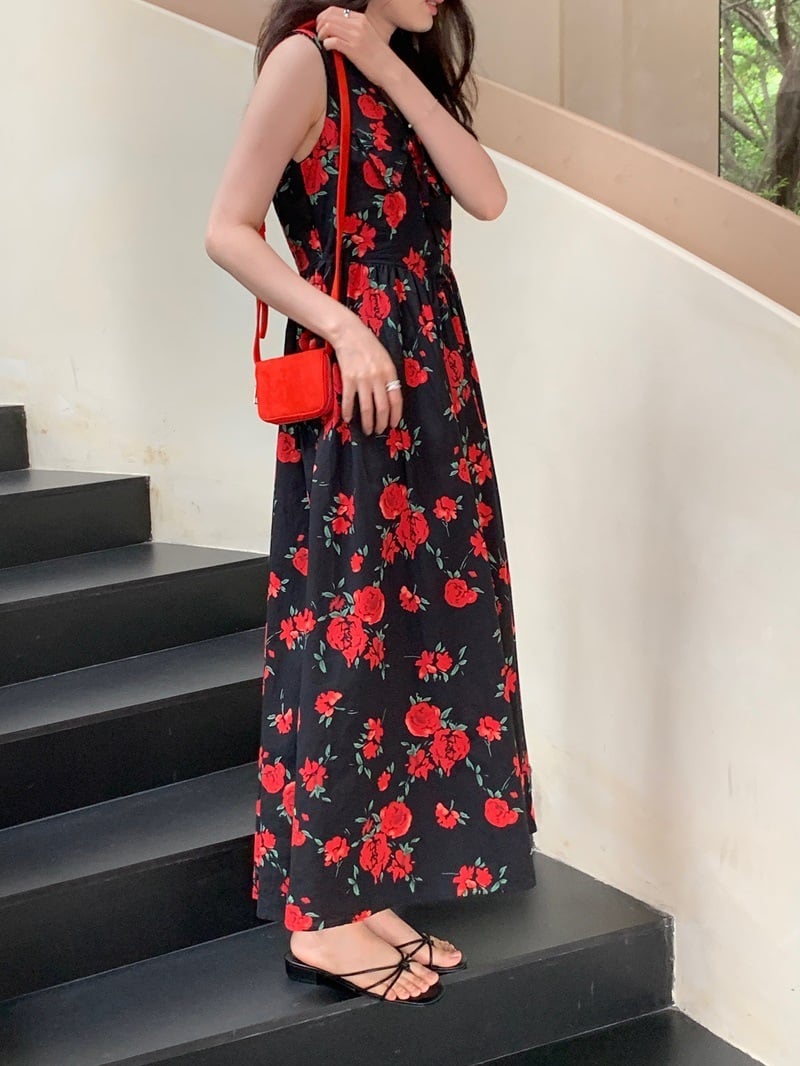 【dress】花柄ワンピース　M24869