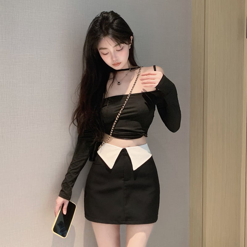 【bottoms】スーツAラインスカートG20944