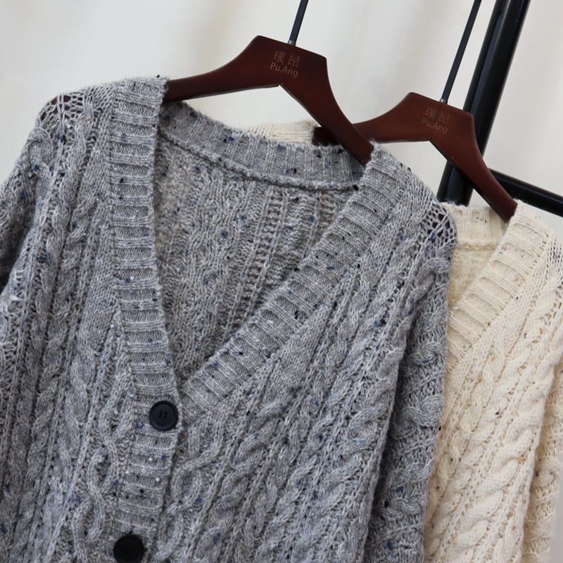 【outer】Vネックニットカーデ　M26371