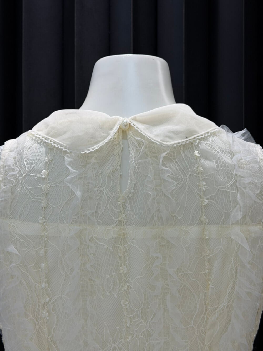 【dress】レースドッキングドットロングワンピース　N3541