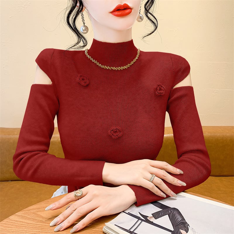 【tops】立体フラワーニットトップス　M27967