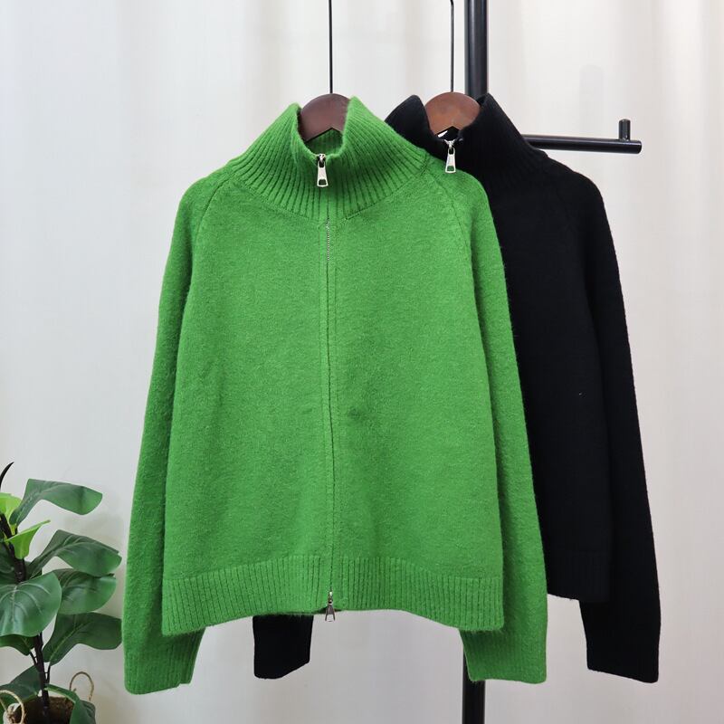 【outer】ファスナーニットカーデ　M27437