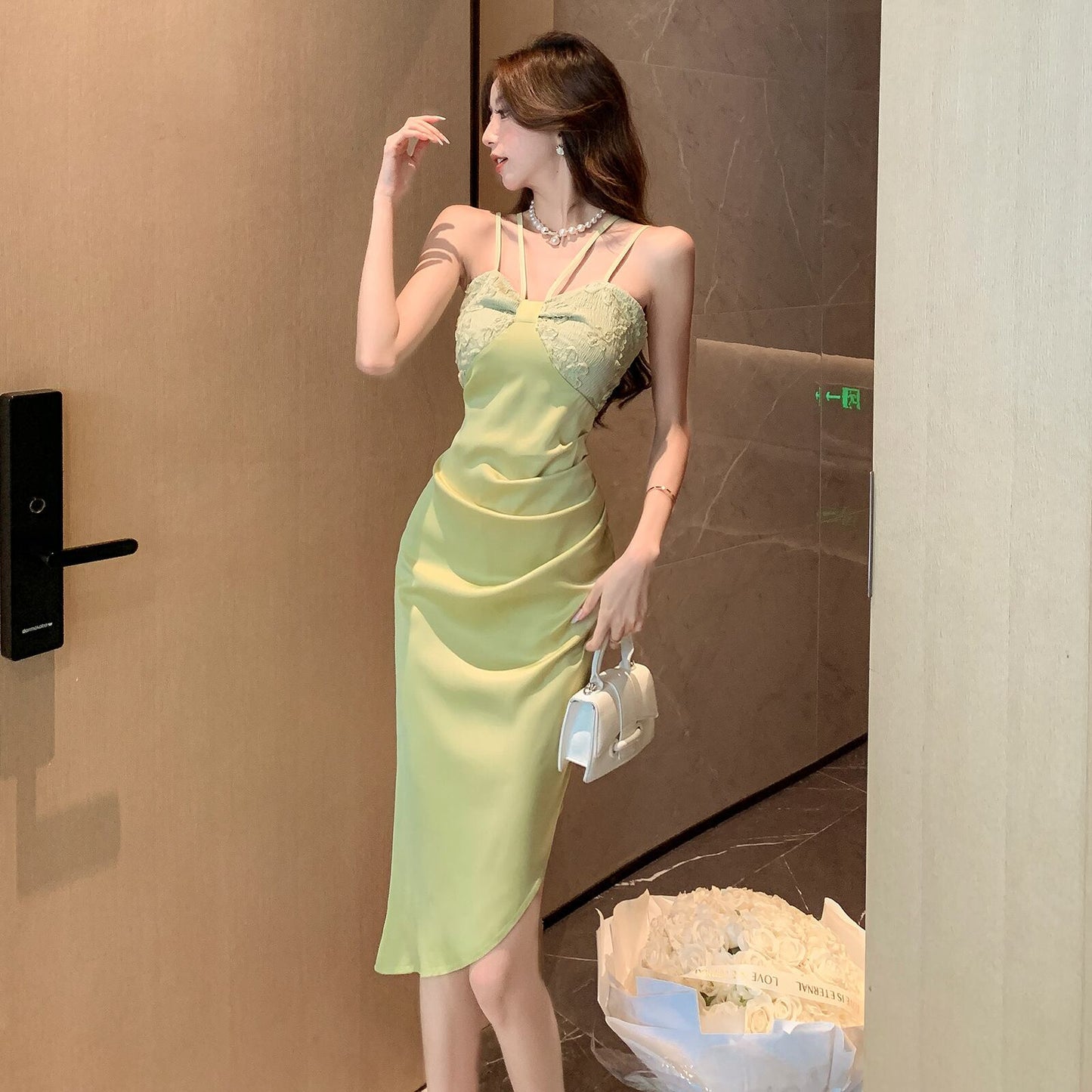 【dress】ギャザーキャミワンピース G20118