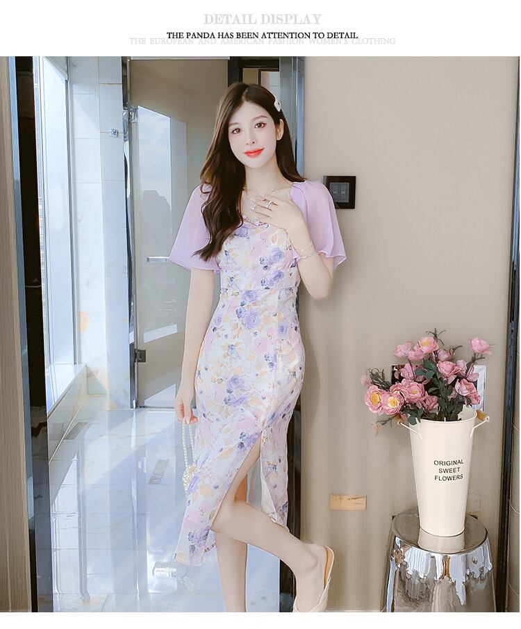 【dress】スクエアネック花柄ワンピース G20663