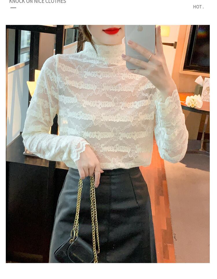 【tops】レースシャツトップス　M18857