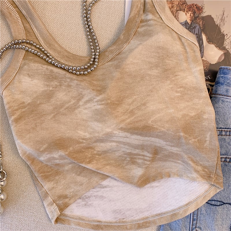 【tops】3色UネックタンクトップF7482