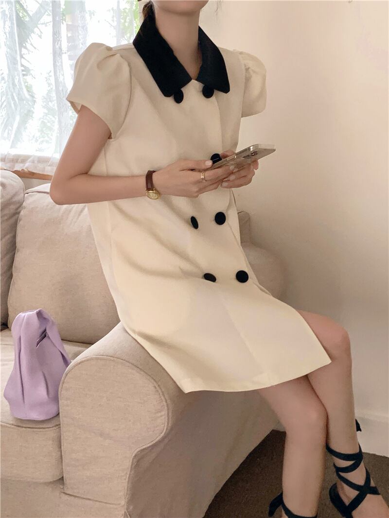 【dress】パフスリーブワンピース G20505