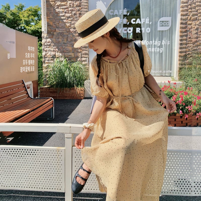 【dress】ドット柄ワンピース　M23929