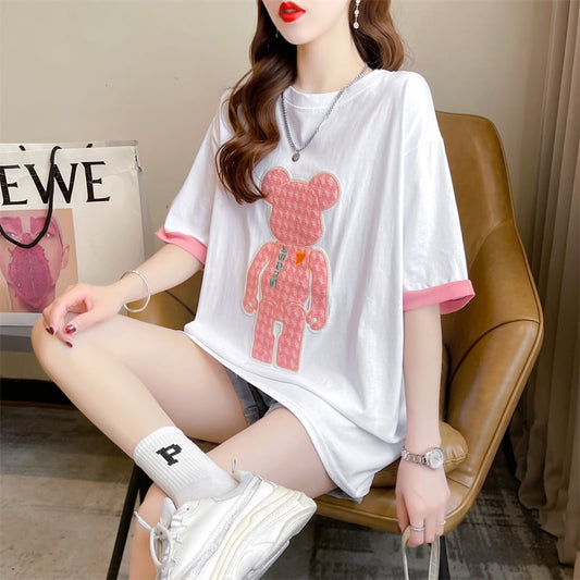 【tops】半袖偽二つ切り替えTシャツG20029