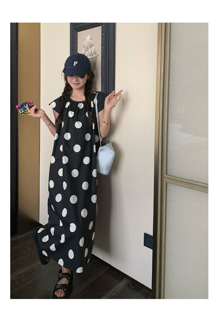 【dress】ドット柄ワンピース　M23927