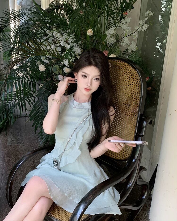 【dress】ホルターネックフリルワンピース G20449