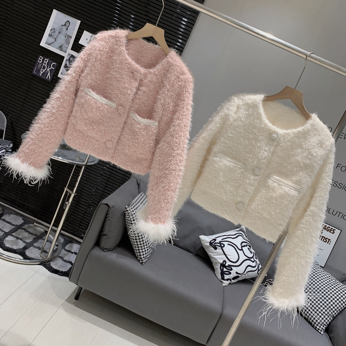 【outer】ファーショートコート　M28441