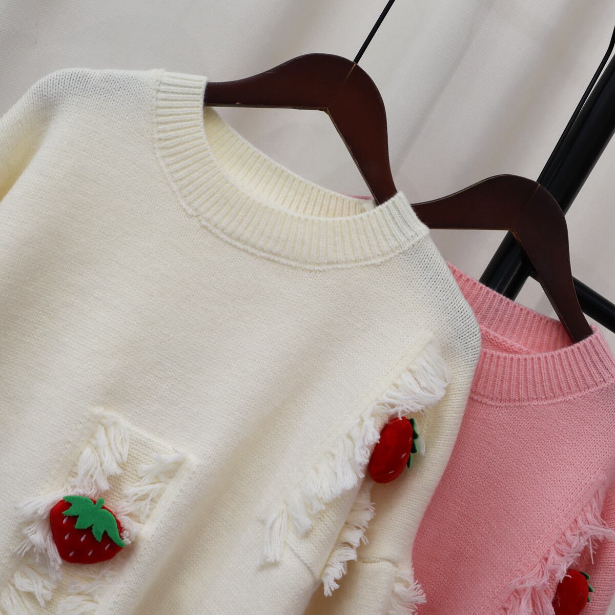 【tops】クルーネックニットセーター　M18922