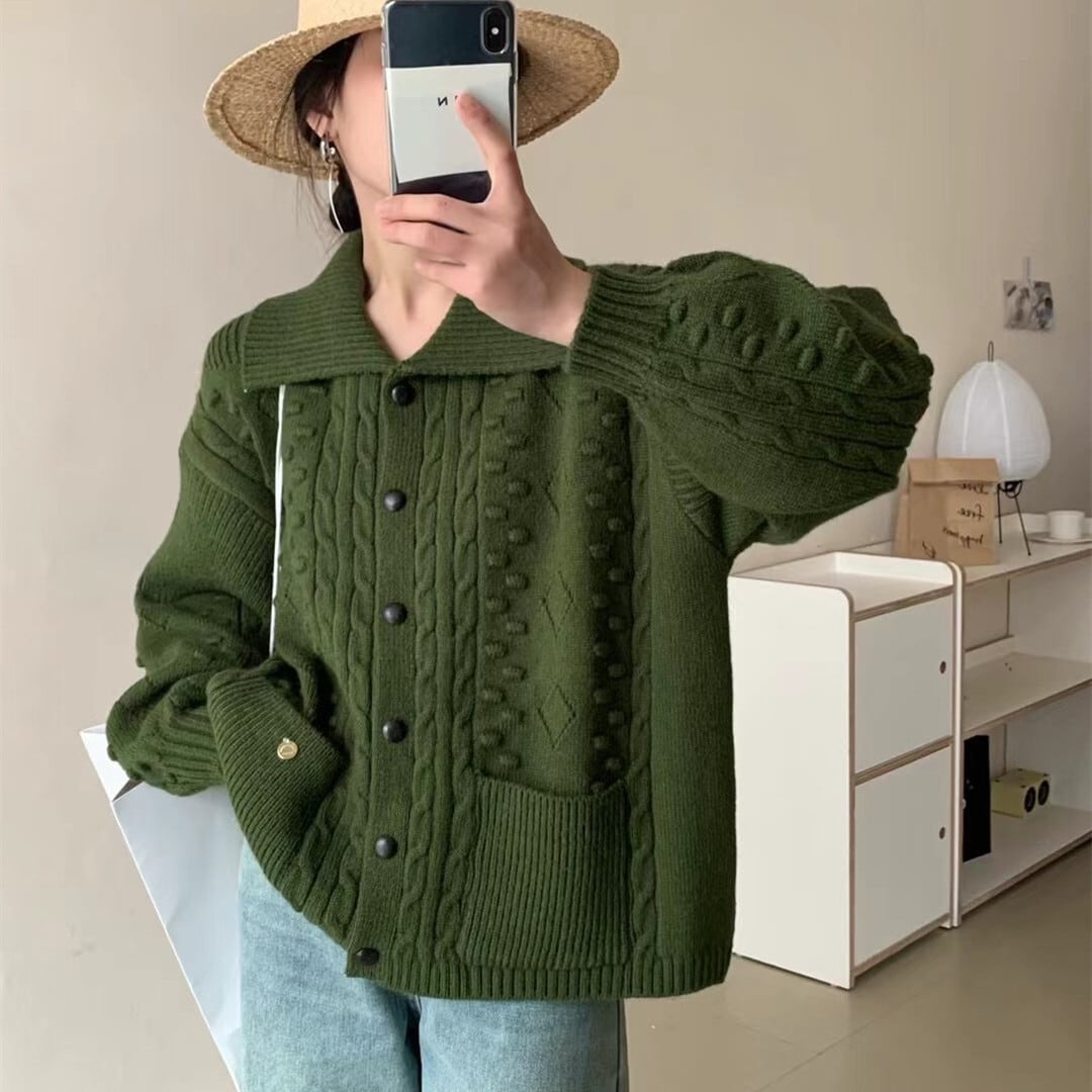 【outer】ニットカーデ　M27077