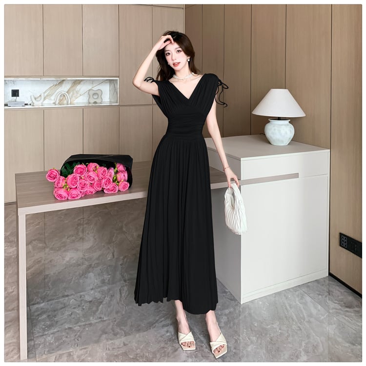 【dress】Vネックワンピース　M24966