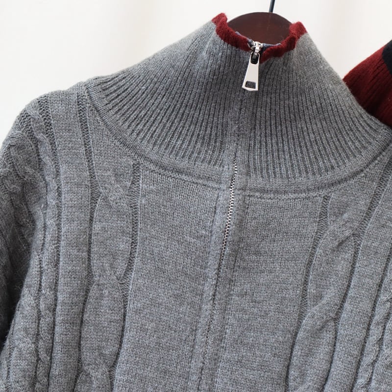 【outer】ファスナーニットカーデ　M27814