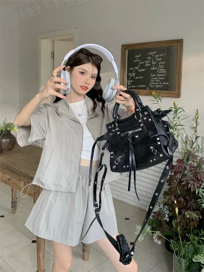 【set】カーディガンアウター+ショートパンツ２点セットG21286