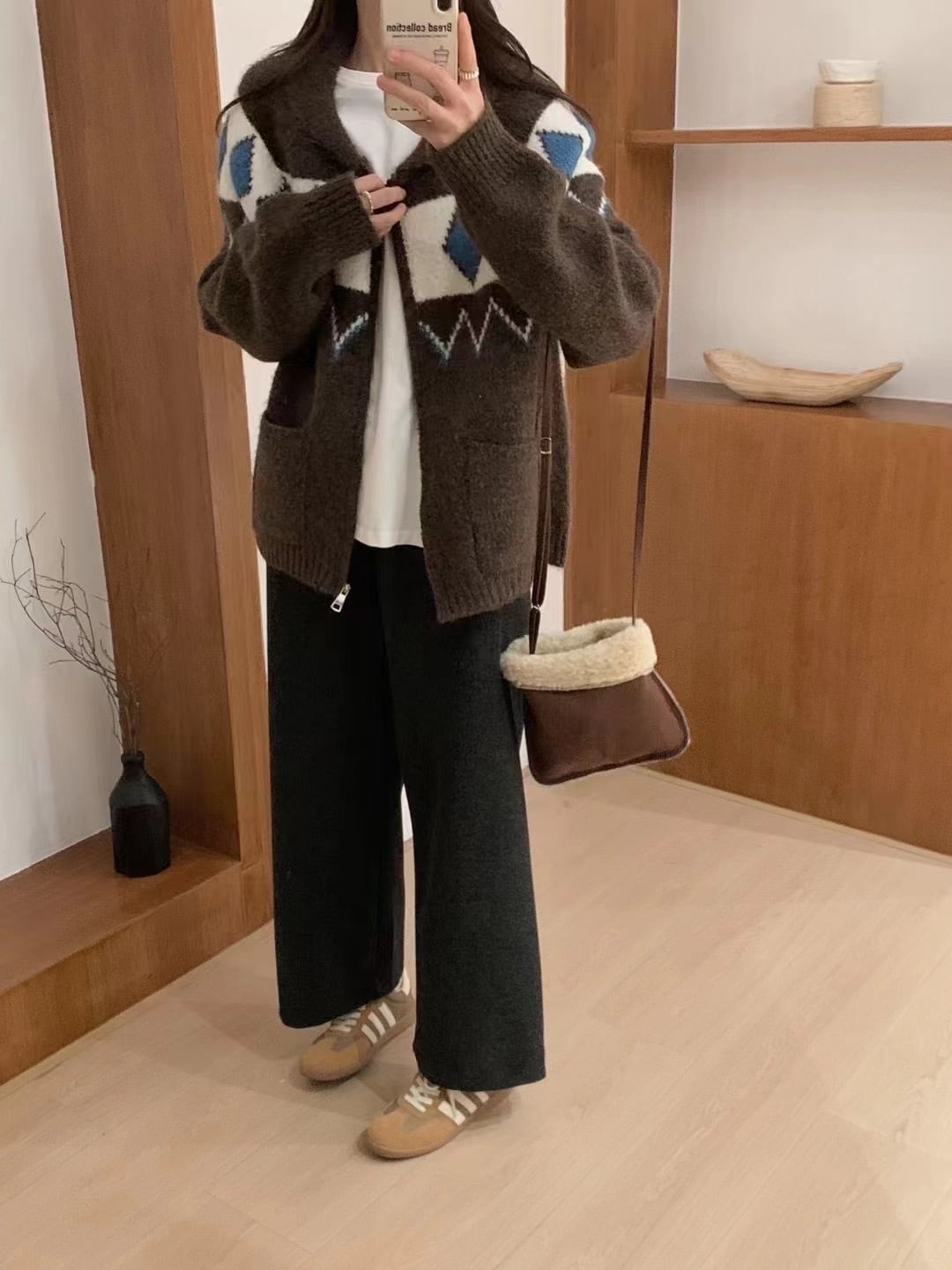 【outer】ファスナーニットカーデ　M26357