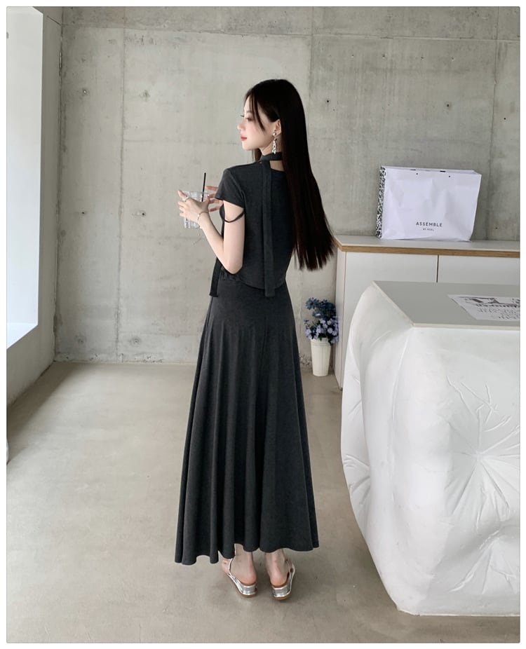 【set】Tシャツ×ロングスカートセット　M24192