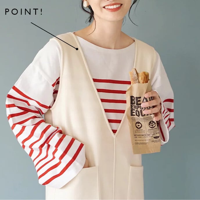 【dress】Vネックベストワンピース　M28037