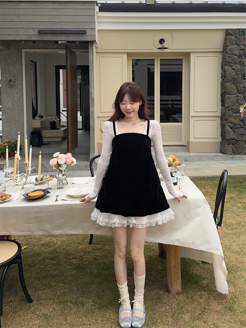 【set】長袖Tシャツ×キャミワンピースセット　M29688