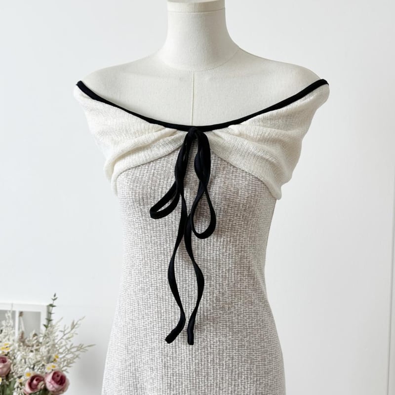 【dress】2wayオフショルダーロングワンピース Q8035