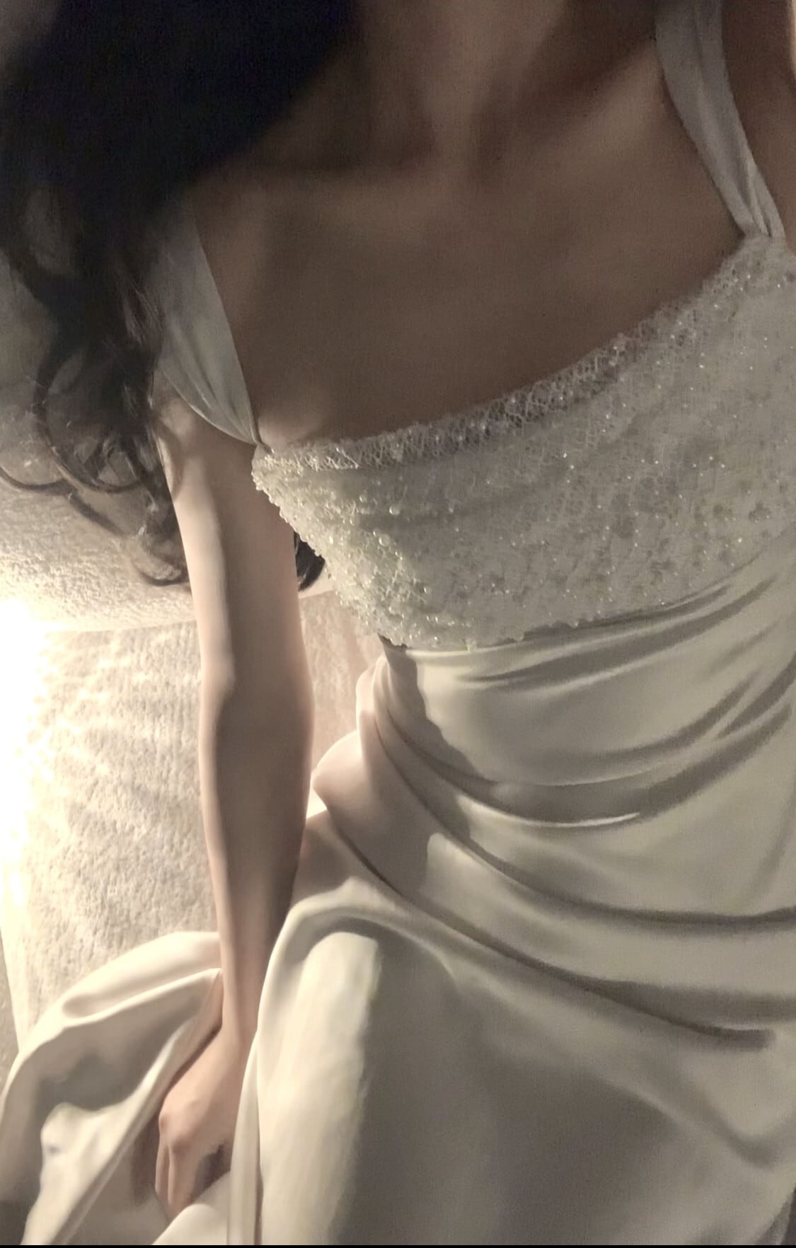 【dress】パールスパンコール付きキャミワンピース　N3527