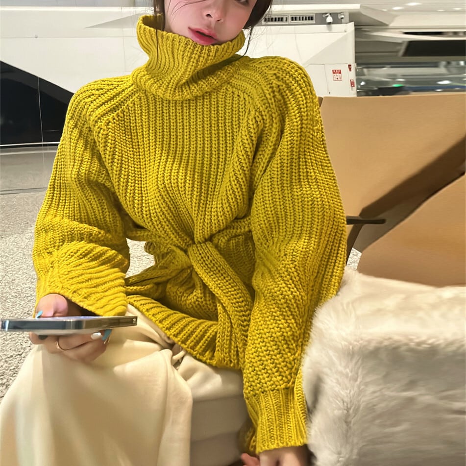 【tops】ハイネックニットセーター　M28565
