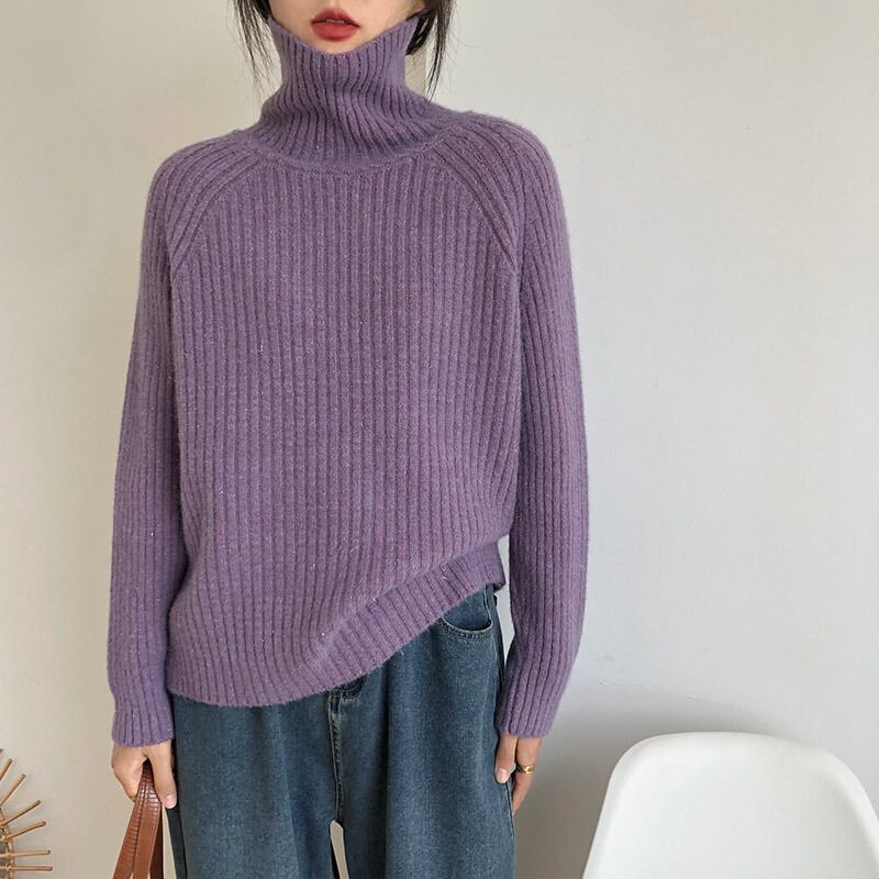 【tops】ハイネックニットセーター　M27226
