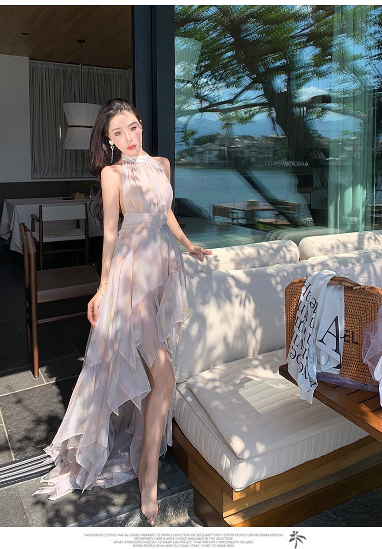 【dress】ホルターネックワンピース　M25303