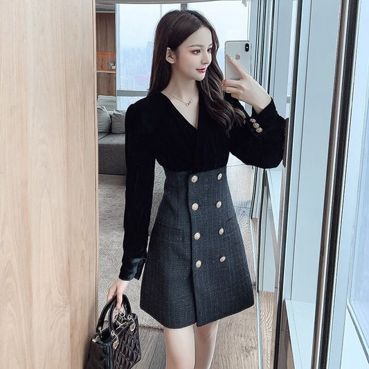 【dress】高級感柔らかくて優しい!気質満点フランス風エレガントレトロワンピース G3778