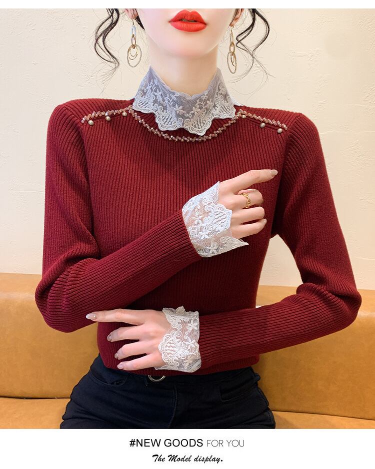 【tops】ドッキングニットトップス　M27425