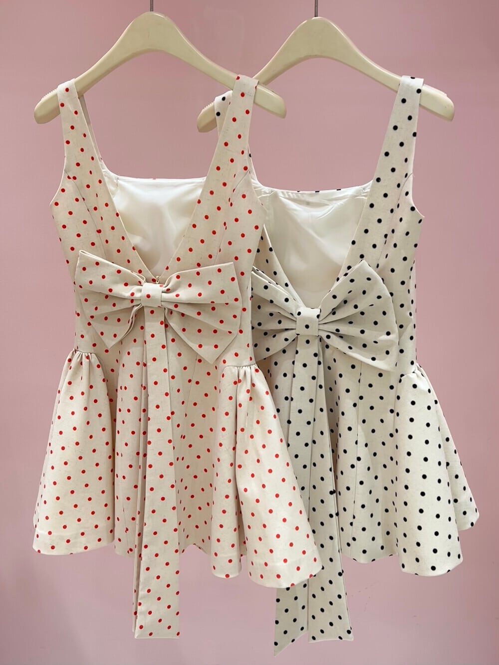 【dress】バックリボンミニワンピース　K0548