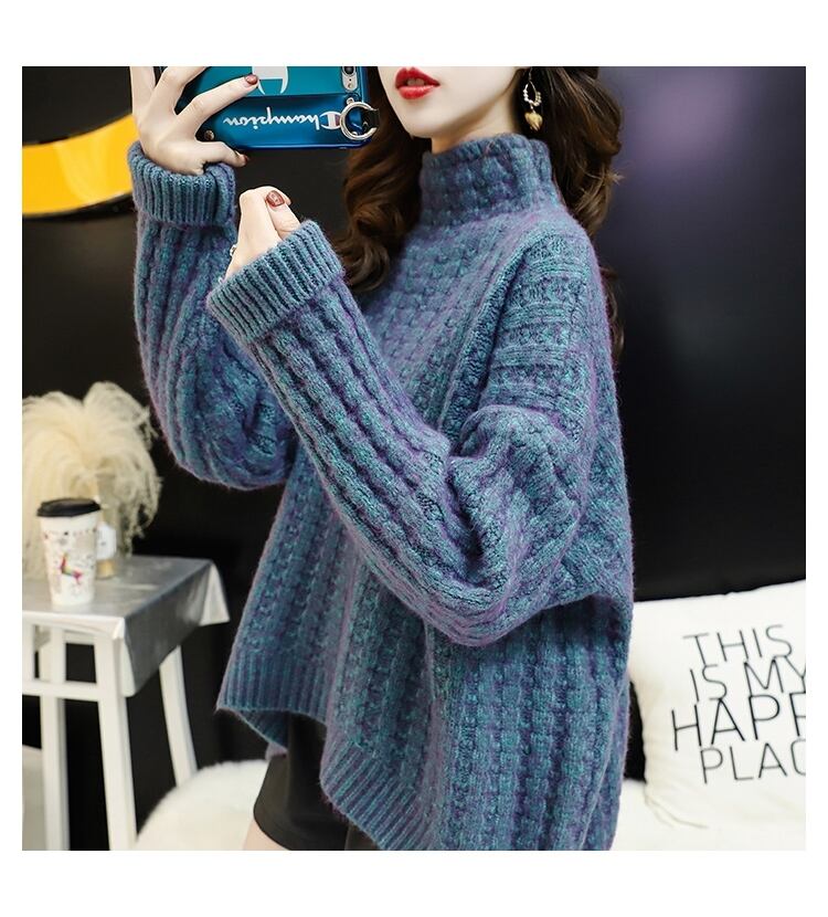 【tops】秋冬新作!韓国系着心地良いルーズ厚手合わせやすいゆったりセーター G3657