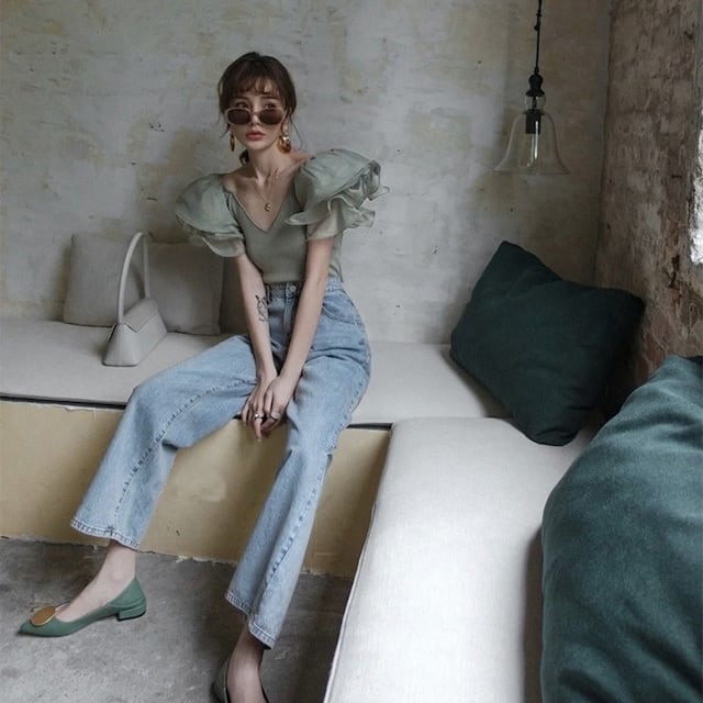 【tops】パフスリーブTシャツG20272