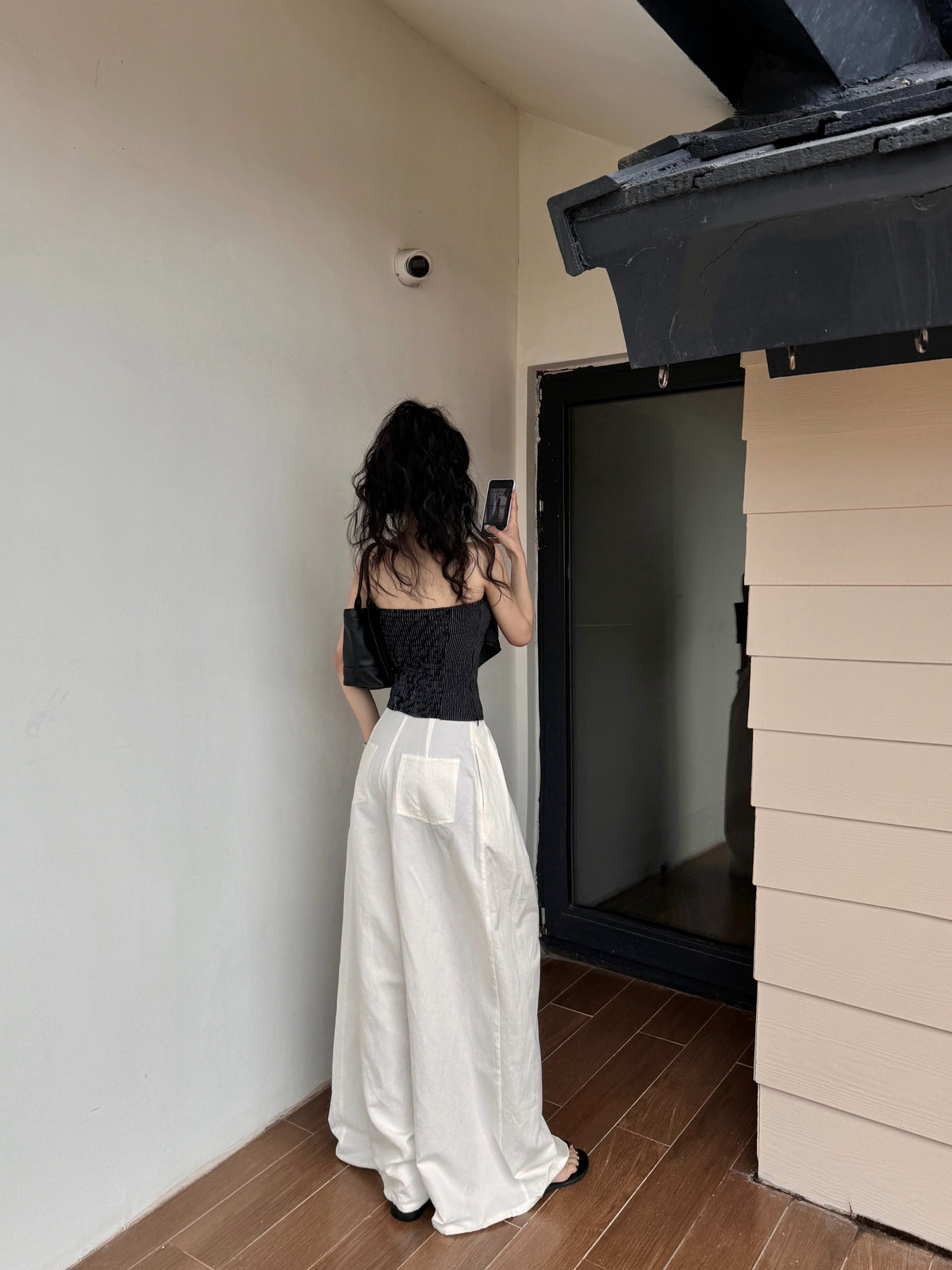 【set】ベアトップ×ワイドパンツセット　M24525